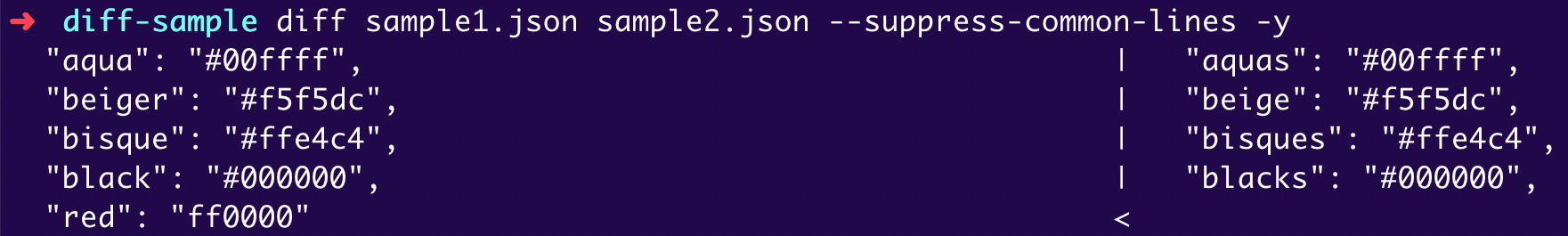 json compare diff