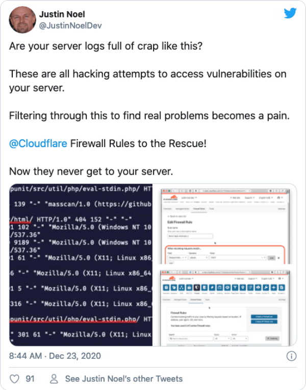 Cloudflare-Firewall-Tweet