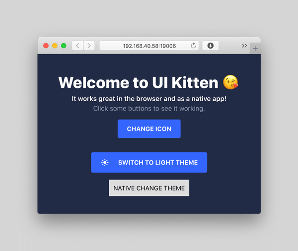 Create Universal React Native Apps using Expo for Web and UI Kitten
